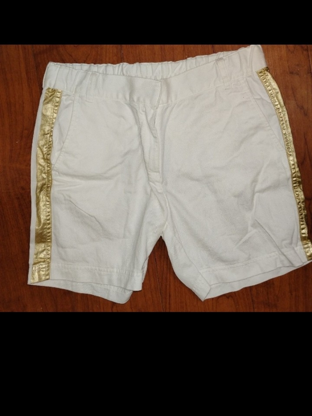Crewcuts White Shorts with Gold Trim